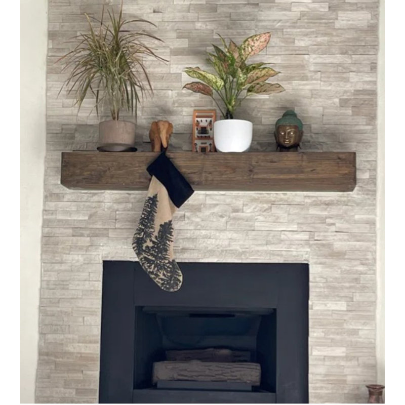 Manteau de cheminée Midwood Hand Ciselé rustique PRO Fireplace, Noyer rustique, 48 po