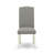 Parson Dining Chairs - Nailhead Trim Dark Shitake Linen Fabric Padded Chairs, Set of 2, Linen White-2144313791-2047646664