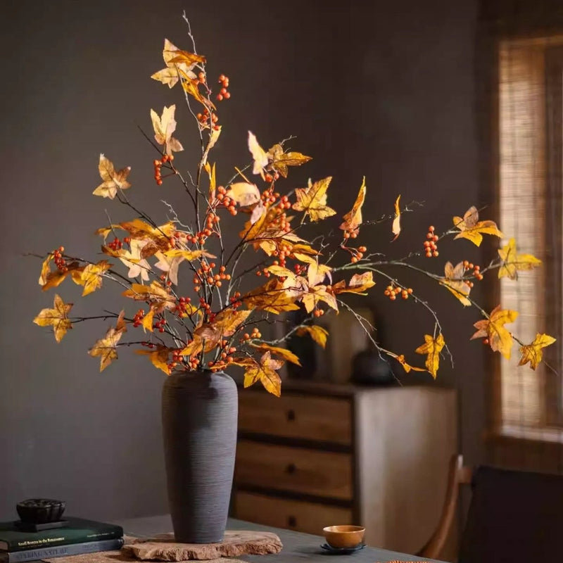 Branche d'érable d'automne 49,2 po de hauteur, [A] - Une tige