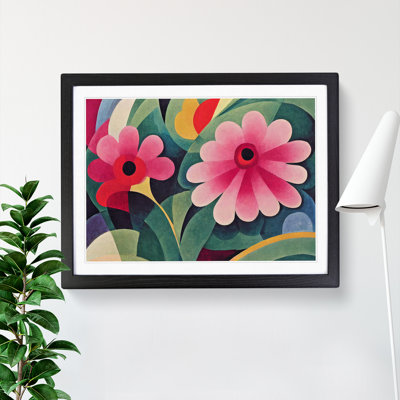 Cute Abstract Carnation Flowers - Framed Print