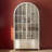 Modern White Iron Glass China Cabinet