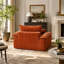 Canapé-lit surdimensionné avec fauteuil et assise profonde, pouf amovible à deux niveaux et lit d'appoint pour un confort optimal au salon.-2058521250