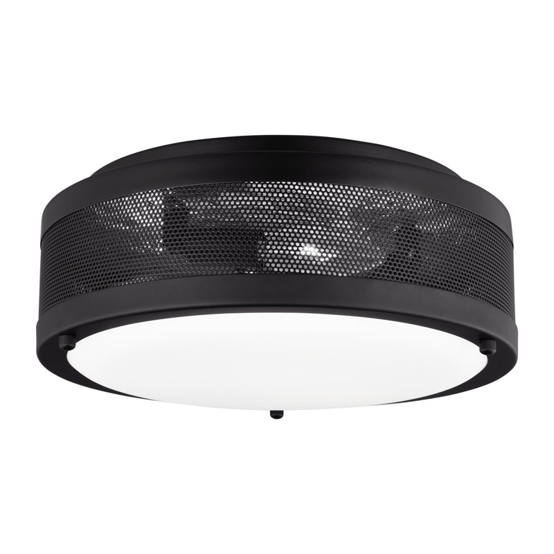Glass Flush Mount, Midnight Black