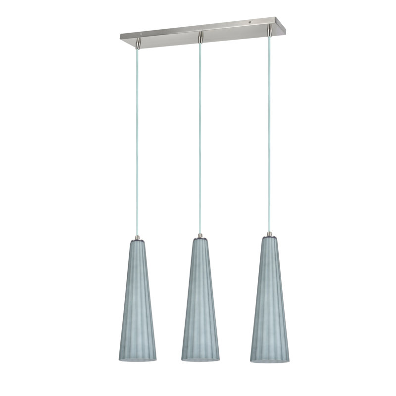 Luminaire suspendu linéaire pour îlot de cuisine 3 lumières