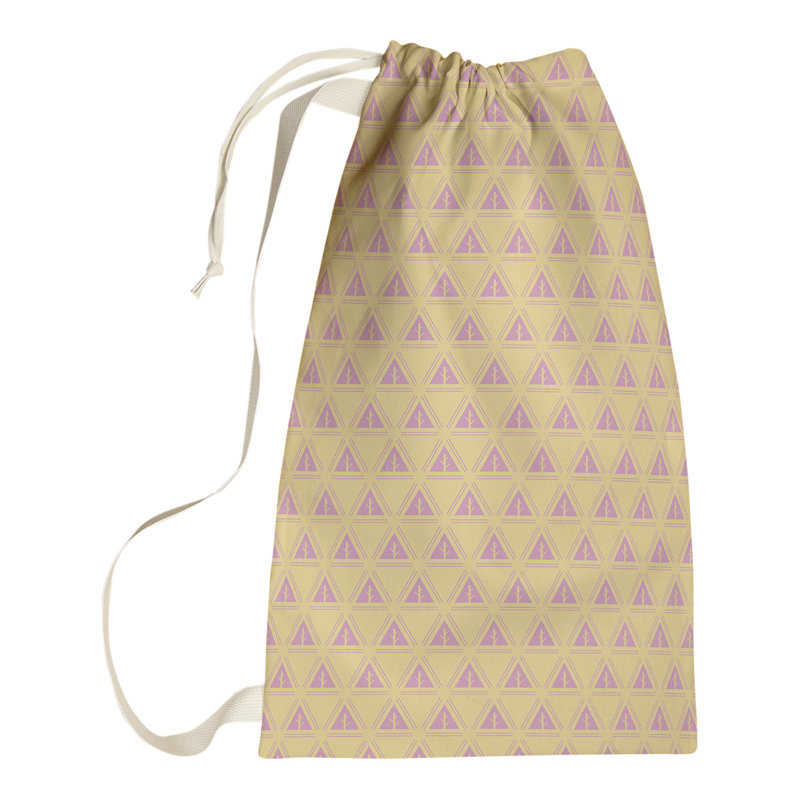 Barbra Laundry Hamper with Handles, 36" H x 28" W x 1.5" D, Yellow/Pink