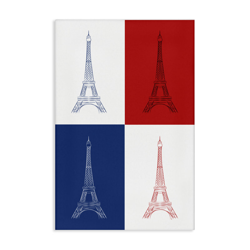 «France Flag Eiffel Tower» par Martina Pavlova, H 24 po x l 16 po