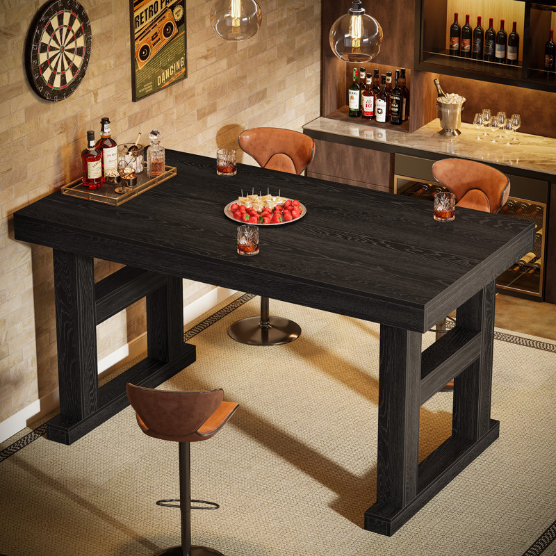 62.99 " L Bar Cabinet, Black