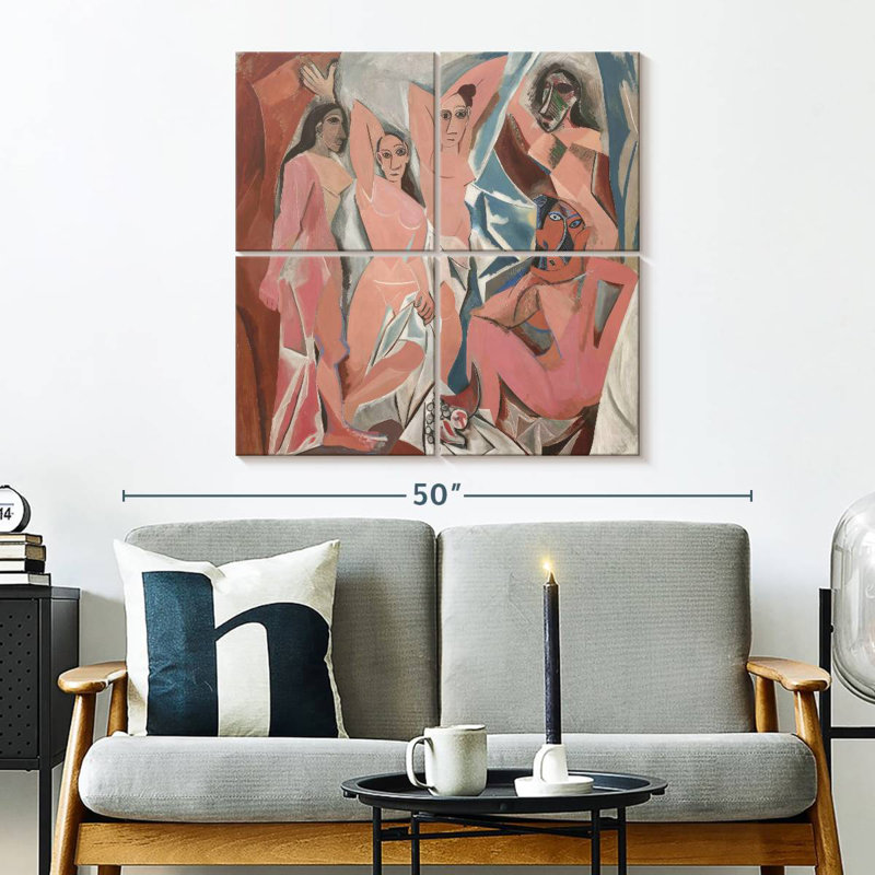 Les Demoiselles D'Avignon, H 32 po x l 32 po