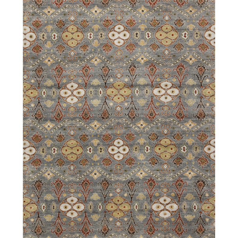 Vogue Hand Knotted Wool Area Rug, Rectangle 10' x 14'