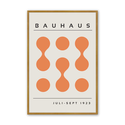 Orange Bauhaus Flow Print
