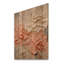Beige et rose fleurs en harmonie - panneau de fleurs en bois sur bois de pin naturel-1323286151