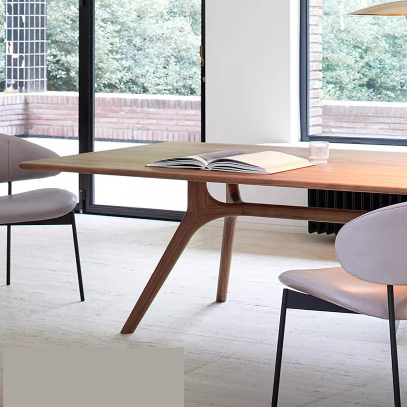 Simple and elegant solid wood dining table, 29.53"H x 70.87"L x 33.47"W