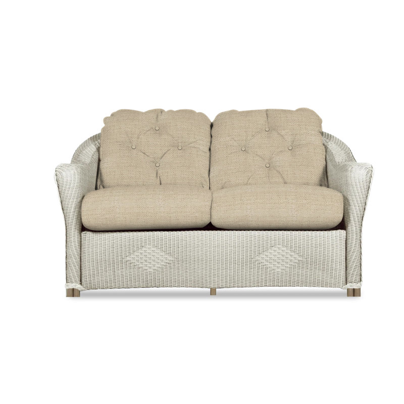 Reflections Outdoor 2 - Seat Loveseat, Sandberg Navy, Matte White
