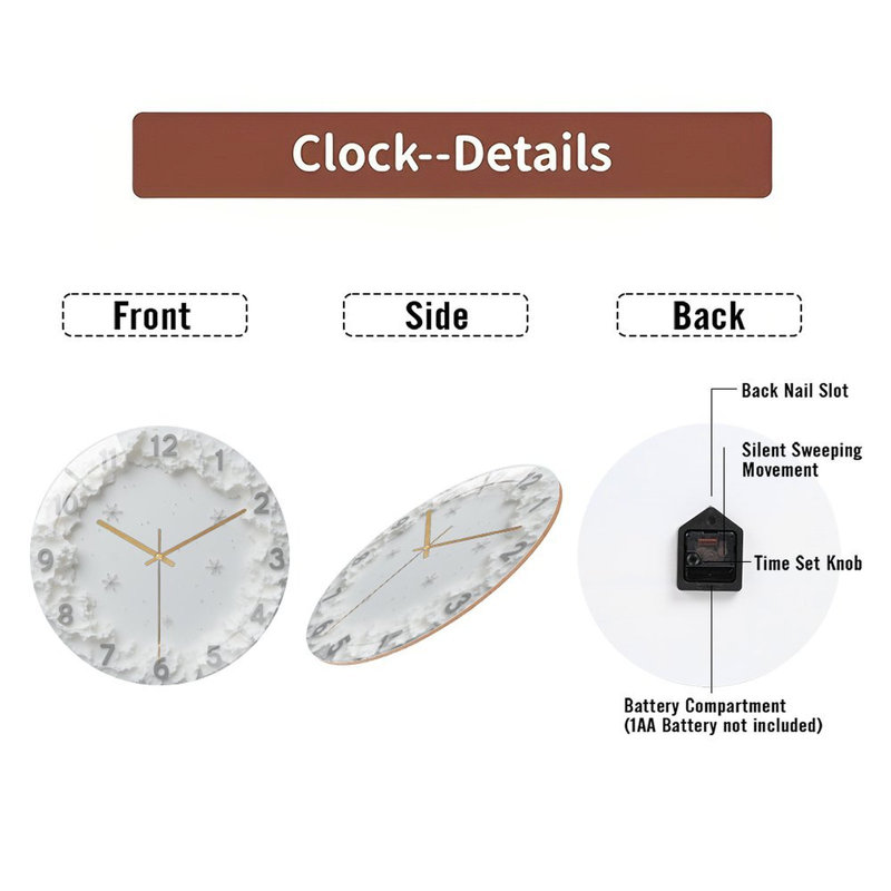 Horloge murale 12 po