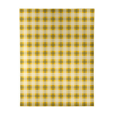 Tapis jaune à carreaux