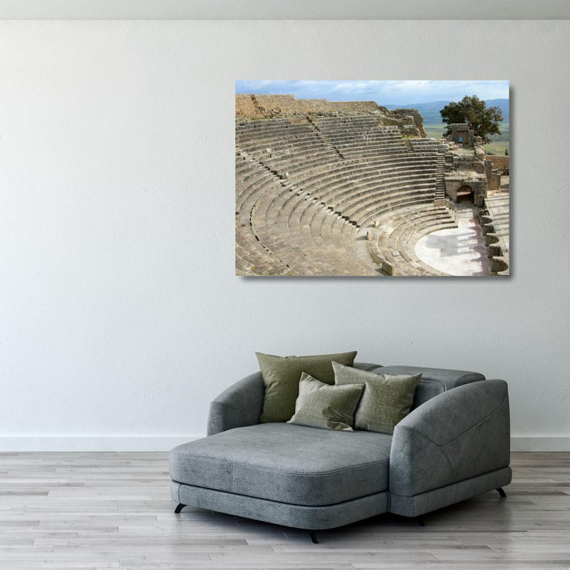 Theatre romain de Dougga, Tunisie, H 28 po x l 39 po
