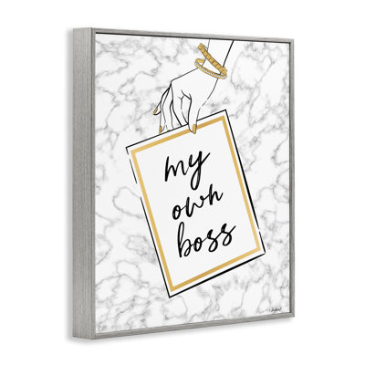 My Own Boss Phrase Giclee Art by Martina Pavlova