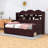 Wooden Daybed with Storage Shelving and 2 Drawers-651935136