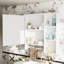 Armoire de salle de bain murale blanche, grande porte miroir, 5 tablettes réglables et plus, armoire de rangement avec 3 niveaux ouverts, design moderne-1890569304
