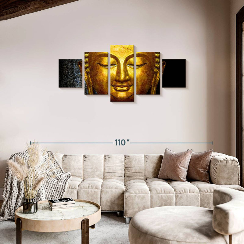 'Large Buddha Face, 34" H x 74" W