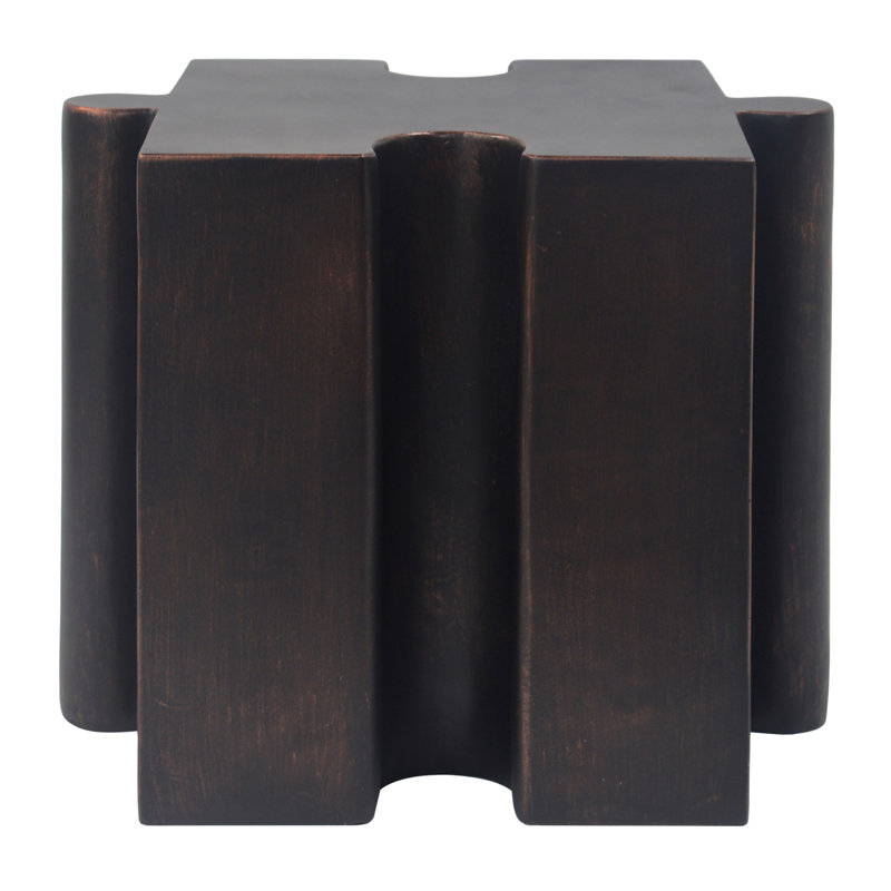 Puzzle Art Side Table(Only Including Table), Copper