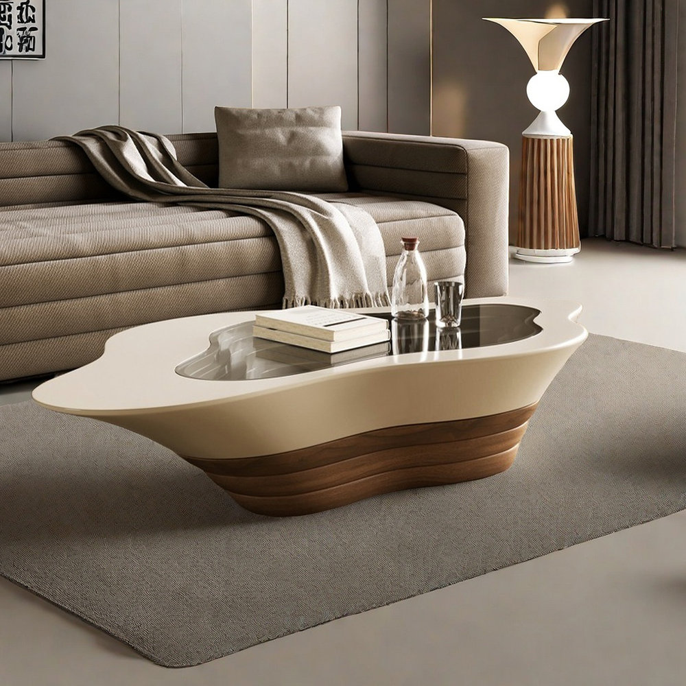 Creature B Comforts Wabi-sabi Cream-style creative cloud coffee table ...