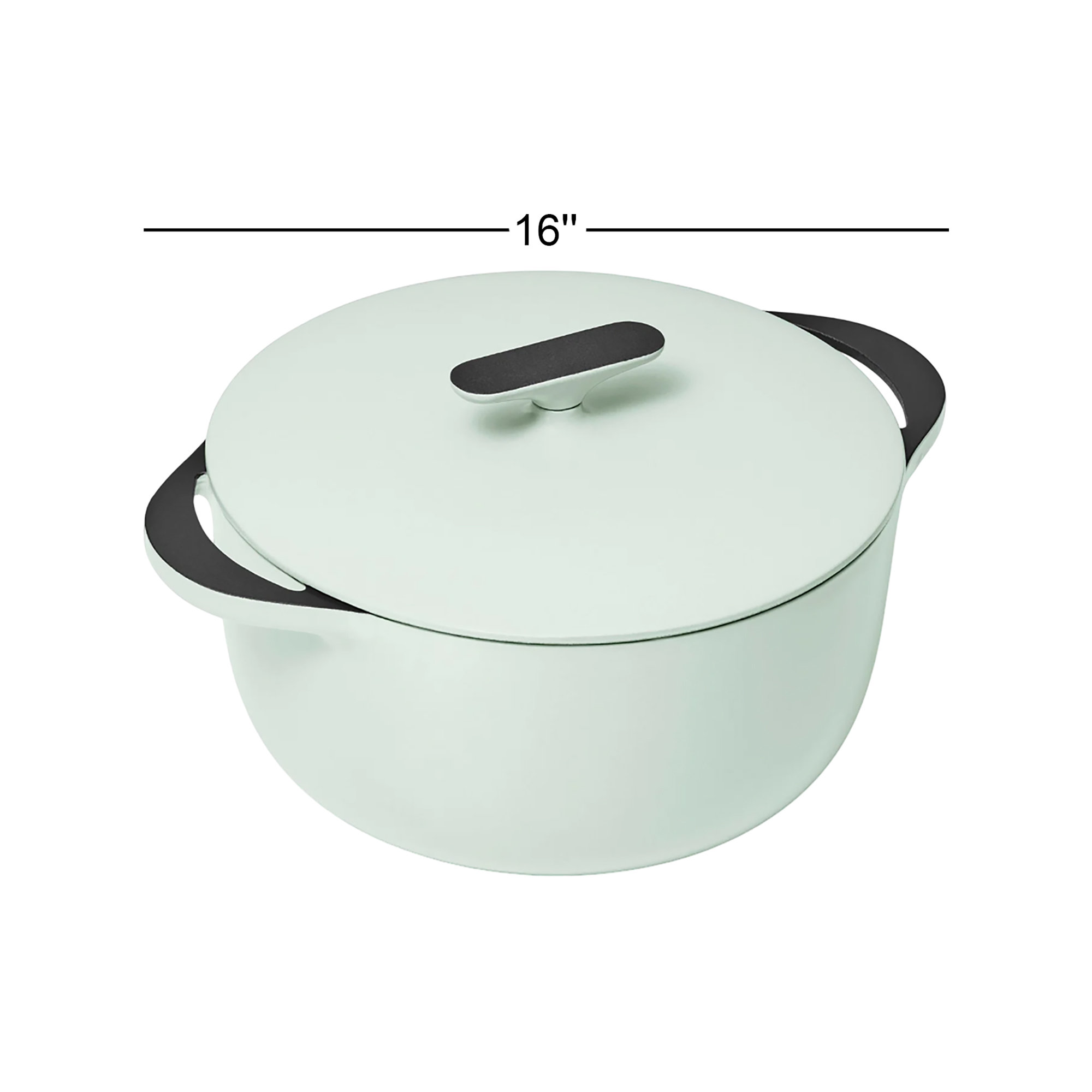 Caraway 6.5Qt Enameled Cast Iron Dutch Oven W/ Flat Lid, Light Mist