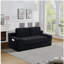 Canapé-lit convertible 2-en-1 noir en velours côtelé noir: conception désossée confortable pour les salons, les appartements et les petits espaces-740158704
