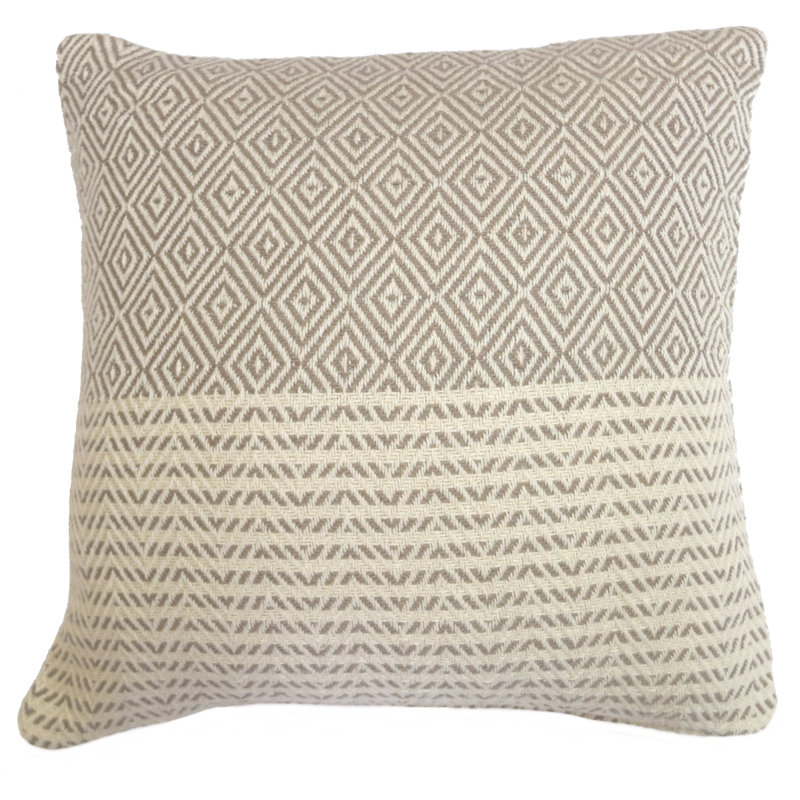 Bendale Geometric Square Euro Cushion Cover, Beige