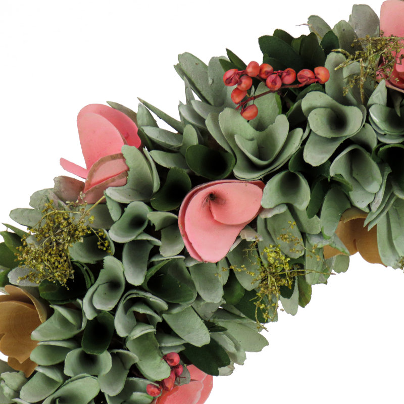 Couronne florale pastel 18 po