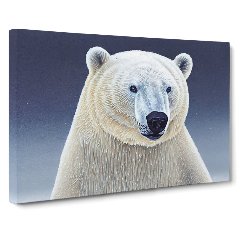 Extravagant Polar Bear - Wrapped Canvas, 35cm H x 50cm W x 3cm D