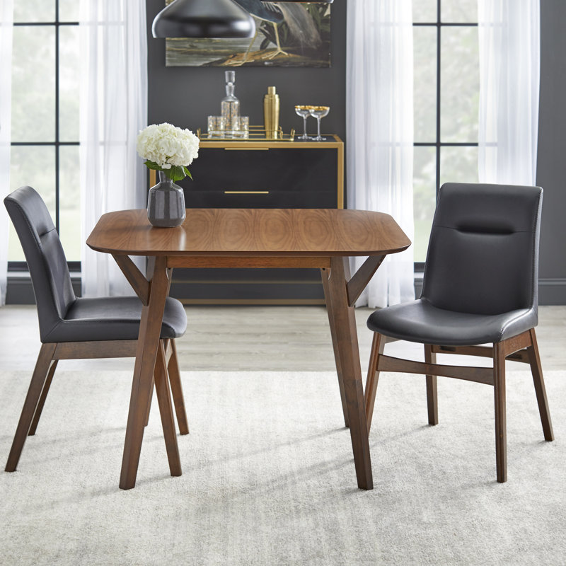 Stela 2 - Person Four Leg Dining Set, 3 Pieces: 1 Table, 2 Chairs