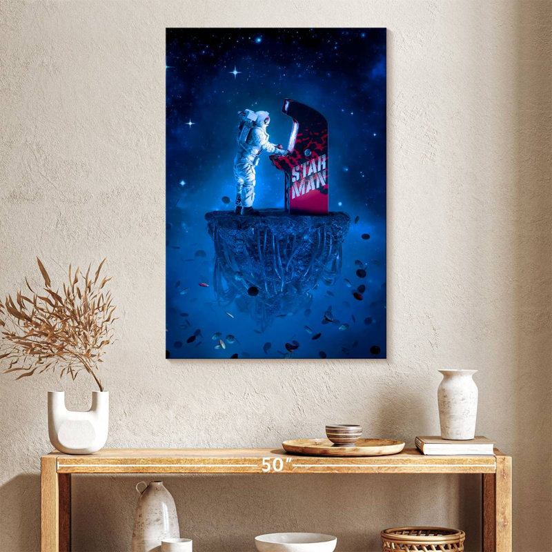 Kelan Arcade Gamer Astronaut, 39" H x 26" W