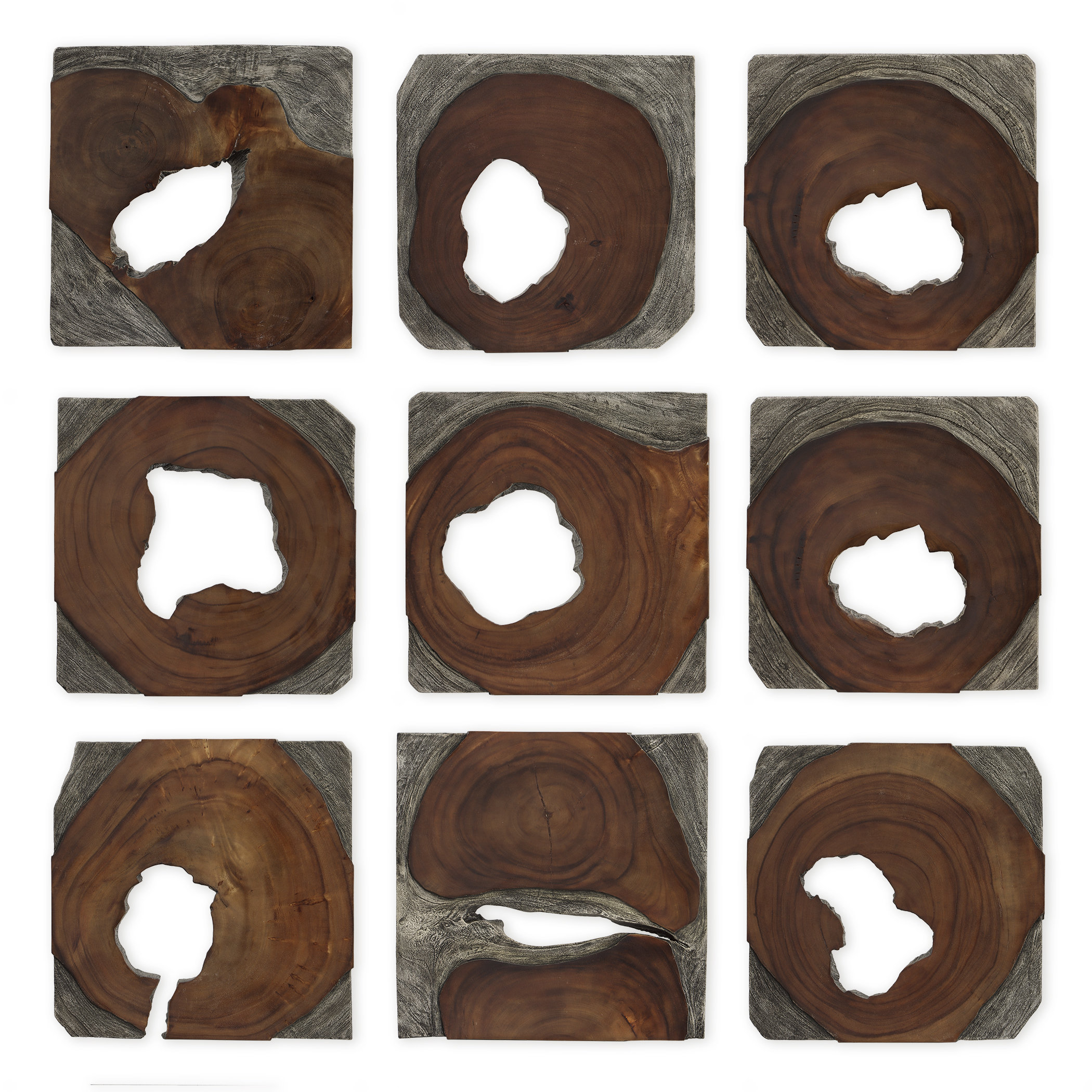 Solid Wood Abstract Wall Decor