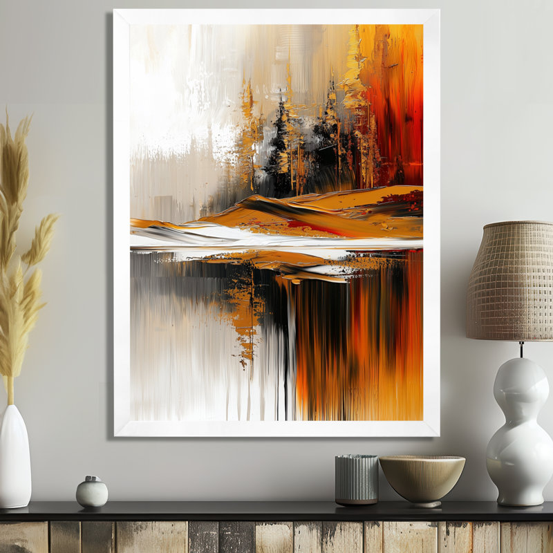Olajide - paysages, impressions sur toile, H 32 po x l 24 po, Reproduction encadrée d'une seule photo, Blanc