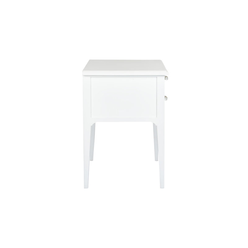 The Sensual Side of Sleek 2 - Drawer Solid Wood Nightstand, White