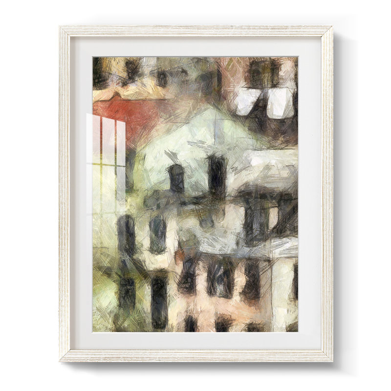 Stacked House II - Impression encadrée