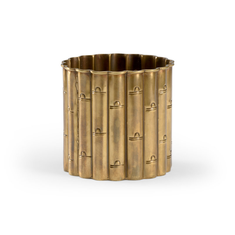 Cachepot en métal, H 6 po x l 6,3 po x P 6,3 po