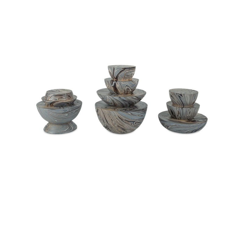 Marbleized Handmade Wood Decorative Box