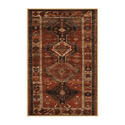 Tapis brun turc lavable à la machine