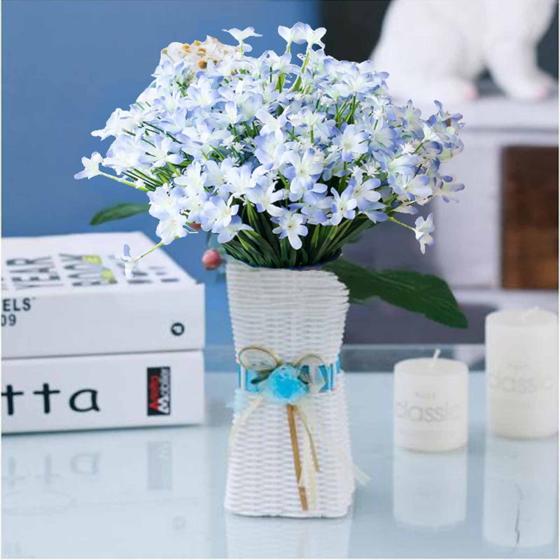 Faux fleurs artificielles en soie ktndieu, Bleu