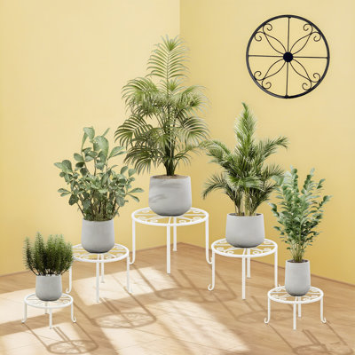 Support pour plante rond en pot 5 pièces
