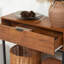 Console rectangulaire en bois massif brun-2012855725