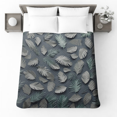 Couvre-lit à feuilles superposées