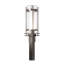 Banded Outdoor Post Light - Opal And Seeded Glass