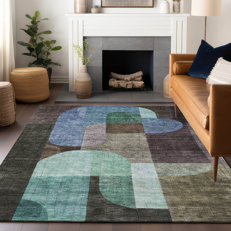 Tapis brun intérieur / extérieur lavable à la machine Chantille ACN1122, Rectangle 2'6" x 3'10"