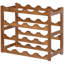 16 Bottle Floor Wine Bottle Rack, Wine Rack, Display Shelf for Countertop, Home Bar, Brown