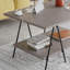 Essel Modern Industrial Coffee Table with Open Storage Shelf and Metal Legs-419423923