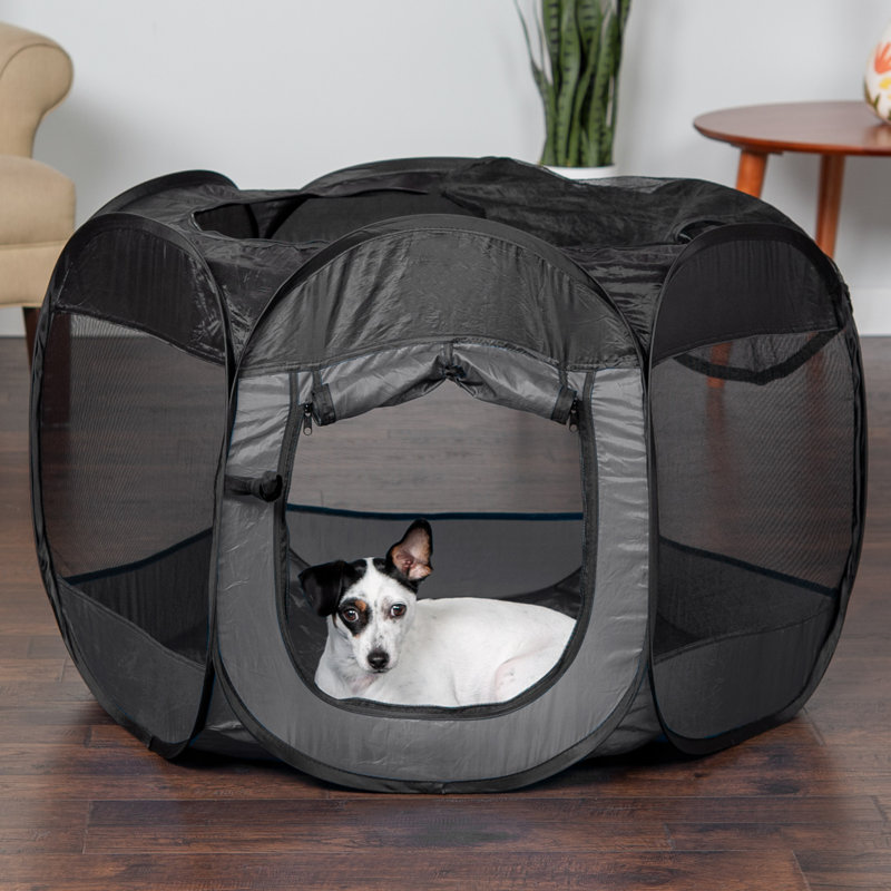 with Pet Door, 23.75" H x 37" W x 31" D, Gray