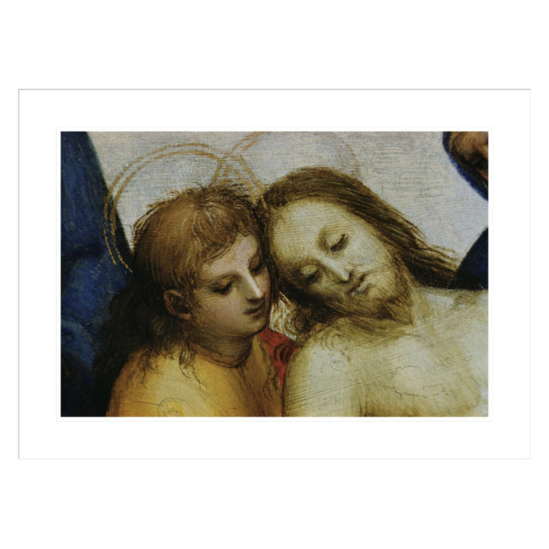 «Détail de Jésus et Saint Nicodème de Pieta» par Raphael, impression giclée encadrée, H 16,43 po x l 21,75 po